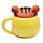 Tazza in Ceramica con Coperchio Sagomato - Tigre - Animali Dolci