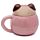 Tazza in Ceramica con Coperchio Sagomato - Pug Carlino - Cani