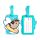Etichetta per Bagagli in PVC - Surfer - Pusheen il Gatto