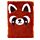 Memo con Copertina in Peluche - Panda Rosso - Animali Dolci - Formato A5