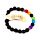 Braccialetto con Gemme & Perle in Roccia di Lava - Chakra
