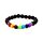 Braccialetto con Gemme & Perle in Roccia di Lava - Chakra