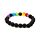 Braccialetto con Gemme & Perle in Roccia di Lava - Chakra