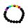 Braccialetto con Gemme & Perle in Roccia di Lava - Chakra