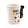 Tazza in Ceramica con Manico a Forma di Controller - Game Over Pixellato