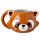 Tazza in Ceramica a Forma di Testa di Panda Rosso - Animali Dolci