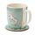 Set Tazza in Porcellana e Sottobicchiere - Cavalli - Willow Farm