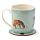 Set Tazza in Porcellana e Sottobicchiere - Cavalli - Willow Farm