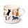 Set Tazza in Porcellana e Sottobicchiere/Coperchio - Gatti - Feline Fine
