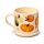 Set Tazza in Porcellana e Sottobicchiere/Coperchio - Zucca