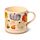 Set Tazza in Porcellana e Sottobicchiere/Coperchio - Zucca