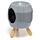 Brucia Essenze in Ceramica - Astratto Zigrinato con Piedini - Grigio