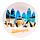 Set di 4 Piatti da Picnic in rPET - Waves - Volkswagen T1