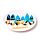 Set di 4 Piatti da Picnic in rPET - Waves - Volkswagen T1