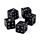 Set di 5 Dadi neri con Teschi