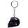 Portachiavi in Resina con Teschio Metallizzato - Nero e Viola