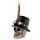Teschio Decorativo Steam Punk con Cappello e Piuma