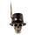 Teschio Decorativo Steam Punk con Cappello e Piuma