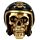 Teschio Decorativo - Casco da Motociclista - Oro