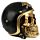 Teschio Decorativo - Casco da Motociclista - Oro