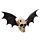 Teschio Decorativo da Parete con Ali di Pipistrello