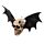 Teschio Decorativo da Parete con Ali di Pipistrello