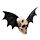Teschio Decorativo da Parete con Ali di Pipistrello