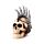 Teschio Decorativo Stile Punk con Cresta di Lame & Catene