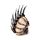 Teschio Decorativo Stile Punk con Cresta di Lame & Catene
