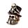 Teschio Decorativo Stile Steampunk con Maschera Antigas & Cappello
