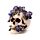 Teschio Decorativo con Fiori di Vite Viola