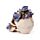 Teschio Decorativo con Fiori di Vite Viola