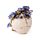Teschio Decorativo con Fiori di Vite Viola