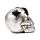 Teschio Decorativo Color Argento con Ragni e Ragnatele