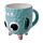 Tazza Sottosopra in Ceramica - Mostri - Blu