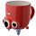 Tazza Sottosopra in Ceramica - Mostri - Rosso