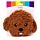 Peluche Termico - Testa di Cavapoo - Cani - Semi di Grano e Lavanda