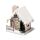 Casetta Decorativa per Natale con LED - Albero e Neve