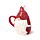 Tazza in Ceramica con Coperchio Sagomato - Gnomo Gonk - Natale Scandinavo