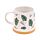 Tazza in Grès Porcellanato - Rametti di Pino e Bacche