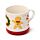 Set Tazza in Porcellana e Sottobicchiere/Coperchio - Baker Street Natale