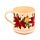 Set Tazza in Porcellana e Sottobicchiere/Coperchio - Stella di Natale