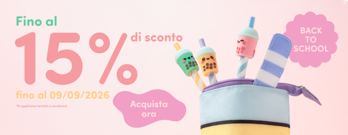 Sconto 15 % - Back to School